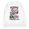 Reading Is Snow Much Fun Christmas Bookworm Snowman Reading Unisex Sweatshirt Reading Is Snow Much Fun Christmas Bookworm Snowman Reading Unisex Sweatshirt