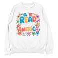 Reads Across Tee America Reading Teacher Books Reader Kids Unisex Sweatshirt