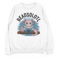 Readsolotl Book Lover Reading Axolotl Kids Reader Unisex Sweatshirt