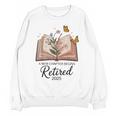 Retired 2025 A New Chapter Begins Retirement Teacher Book Unisex Sweatshirt Retired 2025 A New Chapter Begins Retirement Teacher Book Unisex Sweatshirt