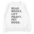 Retro Gym Book Lover Read Books Lift Heavy Pet Dogs Unisex Sweatshirt Retro Gym Book Lover Read Books Lift Heavy Pet Dogs Unisex Sweatshirt
