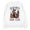 Salem Witch Book Club Bookish Retro Halloween Cat Unisex Sweatshirt