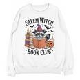 Salem WItch Book Club Halloween Raccoon Witch Reading Book Unisex Sweatshirt Salem WItch Book Club Halloween Raccoon Witch Reading Book Unisex Sweatshirt