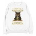 i Have Selective Hearing Cat Coffee Books Retro Unisex Sweatshirt