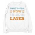 Silhouette Cutting Now Minimal Socializing Introvert Unisex Sweatshirt Silhouette Cutting Now Minimal Socializing Introvert Unisex Sweatshirt