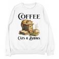 Sleeping Cat And Books With Coffee Lover Unisex Sweatshirt Sleeping Cat And Books With Coffee Lover Unisex Sweatshirt
