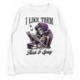 Smut Reader Spicy Book Romance I Like Them Thick & Spicy Unisex Sweatshirt