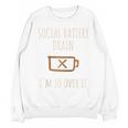 Social Battery Drain I'm So Over It Introvert Homebody Line Raglan Baseball Tee Unisex Sweatshirt