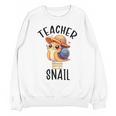 Teacher Snail With Glasses On Books Cute Pre-K Kindergarten Unisex Sweatshirt Teacher Snail With Glasses On Books Cute Pre-K Kindergarten Unisex Sweatshirt