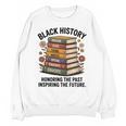 History Month Teacher Reading Book Lover Floral Stack Premium Tri-Blend Unisex Sweatshirt