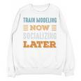 Train Modeling Now Minimal Socializing Introvert Vintage Unisex Sweatshirt Train Modeling Now Minimal Socializing Introvert Vintage Unisex Sweatshirt