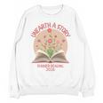 Unearth a Story 2026 Summer Reading Program Flowers Book Premium Tri-Blend Unisex Sweatshirt