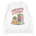 Unearth A Story Cute Turtle Reading Books Librarian Unisex Sweatshirt Unearth A Story Cute Turtle Reading Books Librarian Unisex Sweatshirt