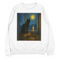 Van Gogh Starry Night Art Cat And Book Lovers Unisex Sweatshirt Van Gogh Starry Night Art Cat And Book Lovers Unisex Sweatshirt