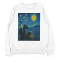 Van Gogh Starry Night Fantasy Reader Dragon Reading Book Unisex Sweatshirt