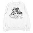 Vintage Retro Coffee Books & Cat Naps Unisex Sweatshirt Vintage Retro Coffee Books & Cat Naps Unisex Sweatshirt