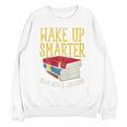 Wake Up Smarter Librarian Book Stack Premium Tri-Blend Unisex Sweatshirt