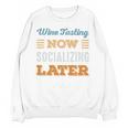Wine Tasting Now Minimal Socializing Introvert Vintage Unisex Sweatshirt Wine Tasting Now Minimal Socializing Introvert Vintage Unisex Sweatshirt