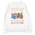 A Woman Cannot Survive On Books Alone She Needs Yarn Crochet Premium Tri-Blend Unisex Sweatshirt