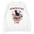 Women's Cat Books Romantic Floral Aesthetic Book Lover Cat Owner Unisex Sweatshirt Women's Cat Books Romantic Floral Aesthetic Book Lover Cat Owner Unisex Sweatshirt