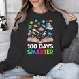 100th Day Of School Astronaut Books Space 100 Days Smarter Unisex Sweatshirt