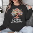 100th Day Of School Books Tree Reading Unisex Sweatshirt