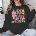 100th Day Of School Teacher Floral 100 Days In The Books Unisex Sweatshirt
