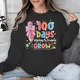 100th Day Of School Teacher Women Floral Books Unisex Sweatshirt 100th Day Of School Teacher Women Floral Books Unisex Sweatshirt