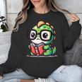 Adorable Book Lover Iguana With Reading Glasses Cute Unisex Sweatshirt
