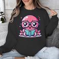 Adorable Book Lover Octopus With Reading Glasses Cute Unisex Sweatshirt Adorable Book Lover Octopus With Reading Glasses Cute Unisex Sweatshirt