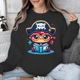 Adorable Book Lover Pirate With Reading Glasses Cute Unisex Sweatshirt