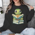 Adorable Turtle Reading Books Unisex Sweatshirt