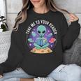 Alien Reader Reading Teacher Librarian Book Lover Unisex Sweatshirt