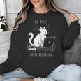 Antisocial Introvert Cat With Coffee On Computer Emo Goth Unisex Sweatshirt Antisocial Introvert Cat With Coffee On Computer Emo Goth Unisex Sweatshirt