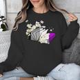 Asexual Book Lover LGBT Reading Pride Ace Flag Daisy Unisex Sweatshirt Asexual Book Lover LGBT Reading Pride Ace Flag Daisy Unisex Sweatshirt