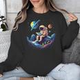 Astronaut Reading Book In Space Books Lover Bookworm Unisex Sweatshirt