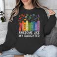 Awesome Like My Daughter Books Floral Proud Mom Women Unisex Sweatshirt