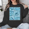 Blue Comic Book Blue Graphic Unisex Sweatshirt