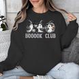Boo Ghost Books Book Club Halloween Women School Teacher Unisex Sweatshirt