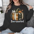 Boo-Kmarked Fall Pumpkin Books Halloween Teacher Teaching Unisex Sweatshirt