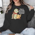 This Is My Book Character Costume Turtle Kids Reading Unisex Sweatshirt
