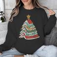 Book Christmas Tree For Librarians Book Lovers Unisex Sweatshirt