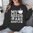 Book Coffee Dog Book My Needs Are Simple Men Women Kids Unisex Sweatshirt Book Coffee Dog Book My Needs Are Simple Men Women Kids Unisex Sweatshirt