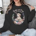 Book And Dog Lover Reading Humor Librarian Unisex Sweatshirt