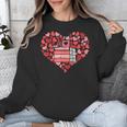 Book Heart Cute Read Book Reading Librarian Across America Unisex Sweatshirt