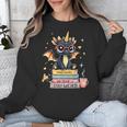Book Lover Chibi Dragon With Big Red Glasses Bookworm Unisex Sweatshirt