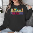 Book Lover Freedom Librarian Vintage Retro Reading Present Unisex Sweatshirt Book Lover Freedom Librarian Vintage Retro Reading Present Unisex Sweatshirt
