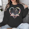 Book Lover Heart Shaped Reading Art Bookworm Unisex Sweatshirt