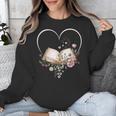 Book Lover Heart Shaped Reading Art Librarian Unisex Sweatshirt