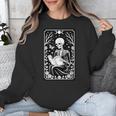 Book Lover The Reader Tarot Card Skeleton Reading Unisex Sweatshirt